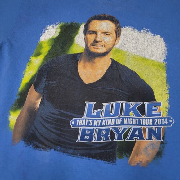 Luke Bryan That's My Kind Of Night Tour 2014 Unisex Cotton T Shirt Size Medium - Picture 3 of 12
